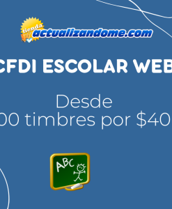 versión web CFDI Escolar