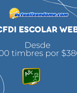 versión web CFDI Escolar