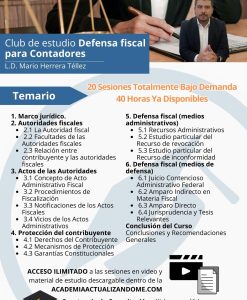 Club de estudio Defensa fiscal para Contadores