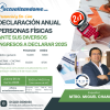 DECLARACIÓN ANUAL PERSONAS FÍSICAS ANTE SUS DIVERSOS INGRESOS A DECLARAR 2025 - Presencial y On-Line