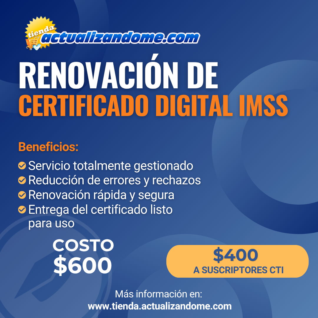 Renovación de Certificado Digital IMSS