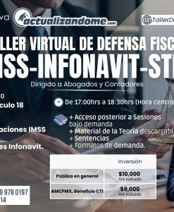 Taller virtual de Defensa Fiscal IMSS-INFONAVIT-STPS