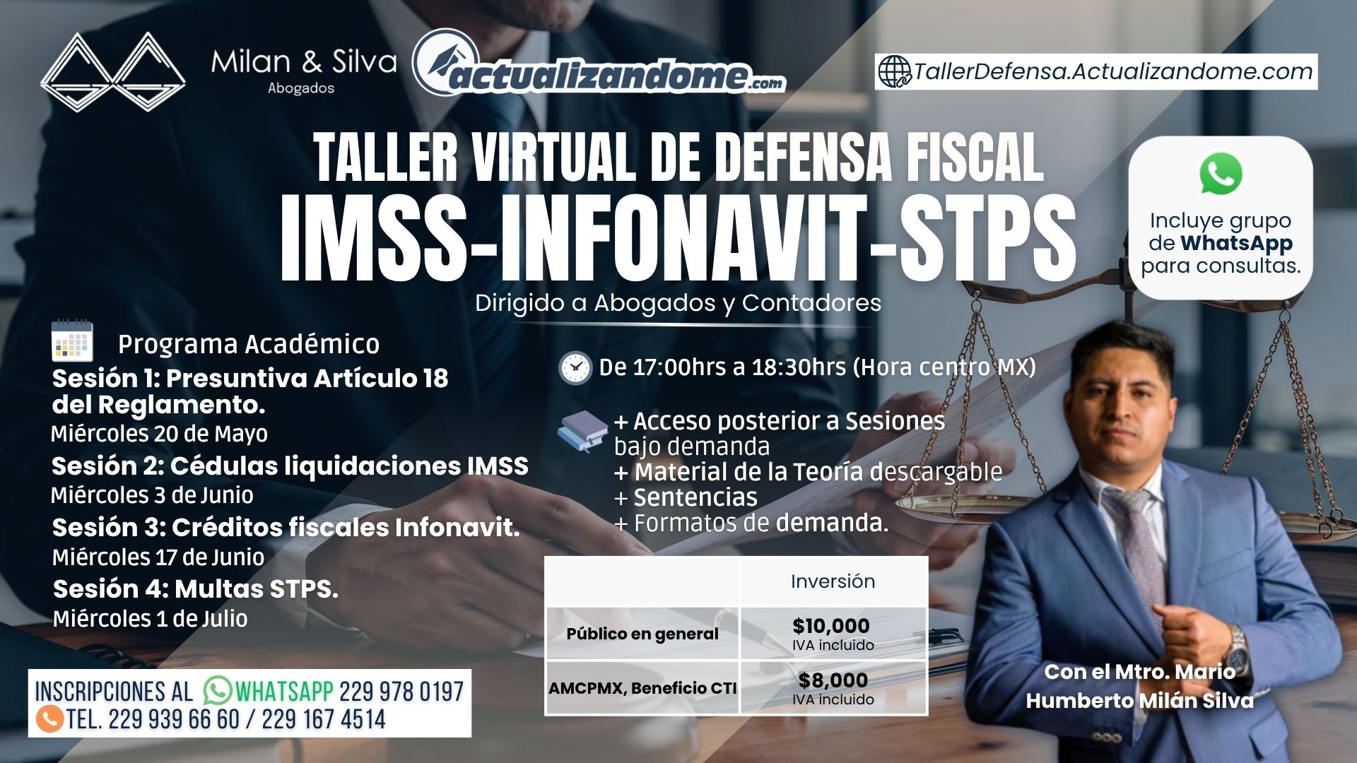 Taller virtual de Defensa Fiscal IMSS-INFONAVIT-STPS