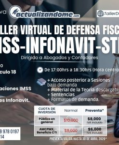 Taller virtual de Defensa Fiscal IMSS-INFONAVIT-STPS