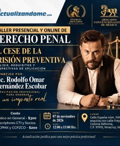 Taller Presencial y Online de Derecho Penal: El cese de la prisión preventiva - Análisis, requisitos y perspectivas de aplicación